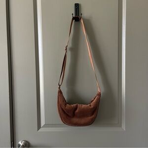 Corduroy Shoulder Bag - Tan